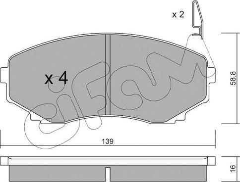 Cifam 822-477-0 - Тормозные колодки, дисковые, комплект parts5.com