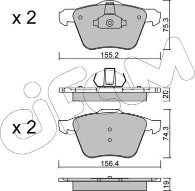 Cifam 822-599-1 - Тормозные колодки, дисковые, комплект parts5.com