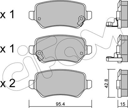 Cifam 822-542-0 - Тормозные колодки, дисковые, комплект parts5.com