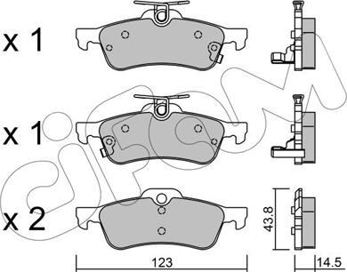 Cifam 822-556-1 - Тормозные колодки, дисковые, комплект parts5.com