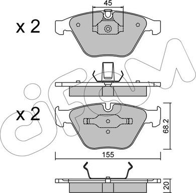 Cifam 822-558-4 - Тормозные колодки, дисковые, комплект parts5.com