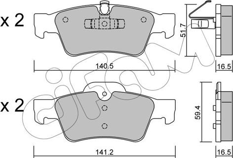 Cifam 822-568-1 - Тормозные колодки, дисковые, комплект parts5.com