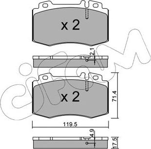 Cifam 822-563-5 - Тормозные колодки, дисковые, комплект parts5.com