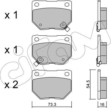 Cifam 822-501-0 - Тормозные колодки, дисковые, комплект parts5.com