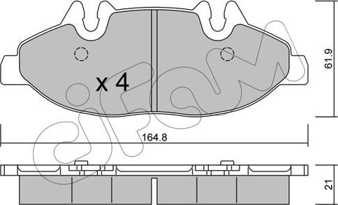 Cifam 822-575-0 - Тормозные колодки, дисковые, комплект parts5.com