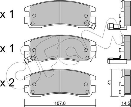 Cifam 822-697-0 - Тормозные колодки, дисковые, комплект parts5.com