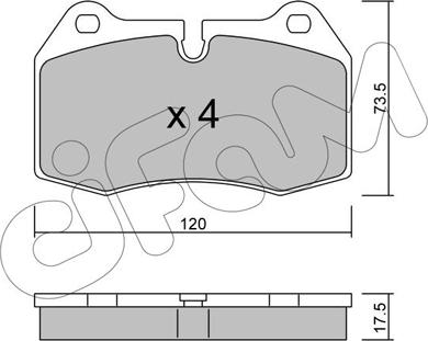 Cifam 822-645-0 - Тормозные колодки, дисковые, комплект parts5.com