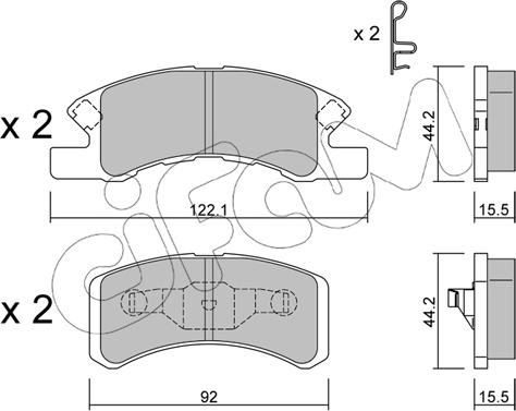 Cifam 822-605-0 - Тормозные колодки, дисковые, комплект parts5.com