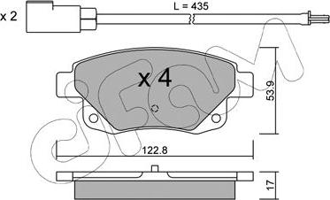 Cifam 822-681-0 - Тормозные колодки, дисковые, комплект parts5.com