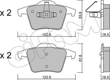 Cifam 822-688-0 - Тормозные колодки, дисковые, комплект parts5.com