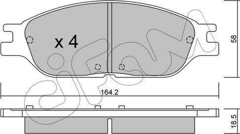 Cifam 822-682-0 - Тормозные колодки, дисковые, комплект parts5.com