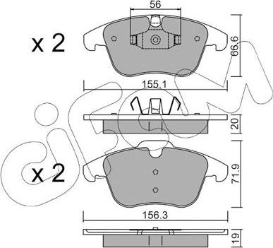 Cifam 822-675-0 - Тормозные колодки, дисковые, комплект parts5.com