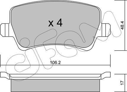 Cifam 822-676-0 - Тормозные колодки, дисковые, комплект parts5.com