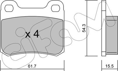 Cifam 822-092-1 - Тормозные колодки, дисковые, комплект parts5.com