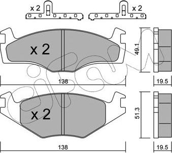 Cifam 822-045-1K - Тормозные колодки, дисковые, комплект parts5.com