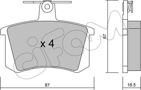 Cifam 822-048-0 - Тормозные колодки, дисковые, комплект parts5.com