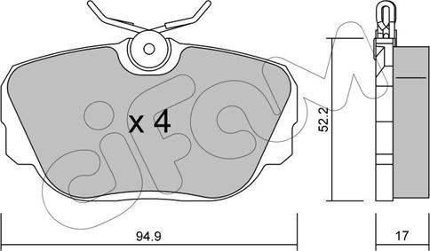 Cifam 822-042-0 - Тормозные колодки, дисковые, комплект parts5.com