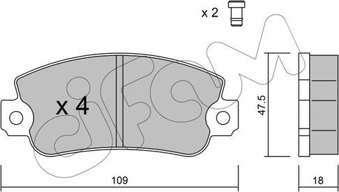 Cifam 822-033-1 - Тормозные колодки, дисковые, комплект parts5.com