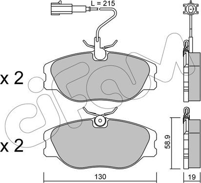 Cifam 822-072-1 - Тормозные колодки, дисковые, комплект parts5.com