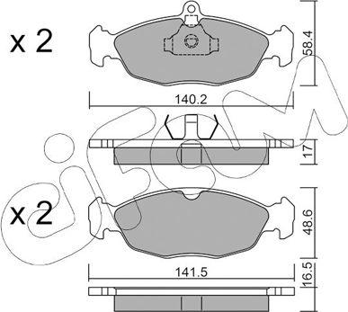 Cifam 822-077-0 - Тормозные колодки, дисковые, комплект parts5.com