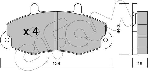 Cifam 822-194-0 - Тормозные колодки, дисковые, комплект parts5.com