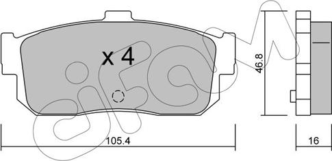 Cifam 822-193-0 - Тормозные колодки, дисковые, комплект parts5.com