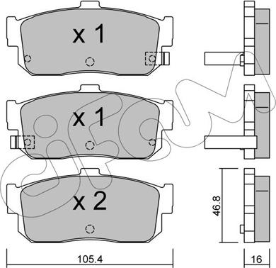 Cifam 822-193-1 - Тормозные колодки, дисковые, комплект parts5.com