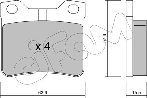 Cifam 822-192-1 - Тормозные колодки, дисковые, комплект parts5.com