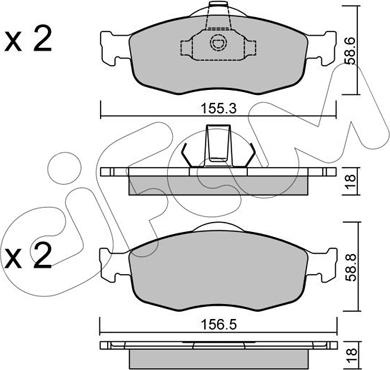 Cifam 822-146-0 - Тормозные колодки, дисковые, комплект parts5.com