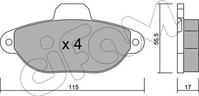 Cifam 822-159-1 - Тормозные колодки, дисковые, комплект parts5.com