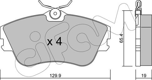 Cifam 822-164-0 - Тормозные колодки, дисковые, комплект parts5.com