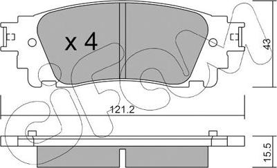 Cifam 822-1041-0 - Тормозные колодки, дисковые, комплект parts5.com