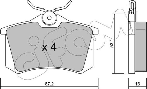 Cifam 822-100-2 - Brake Pad Set, disc brake parts5.com