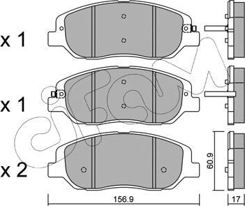 Cifam 822-1031-0 - Тормозные колодки, дисковые, комплект parts5.com