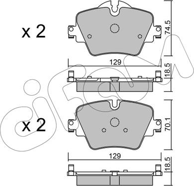 Cifam 822-1037-0 - Тормозные колодки, дисковые, комплект parts5.com