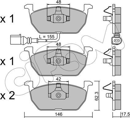 Cifam 822-1028-0 - Тормозные колодки, дисковые, комплект parts5.com