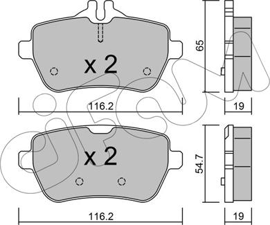 Cifam 822-1022-0 - Тормозные колодки, дисковые, комплект parts5.com