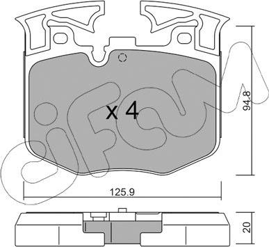 Cifam 822-1146-0 - Тормозные колодки, дисковые, комплект parts5.com