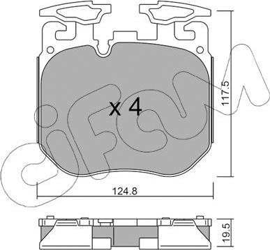 Cifam 822-1147-0 - Тормозные колодки, дисковые, комплект parts5.com