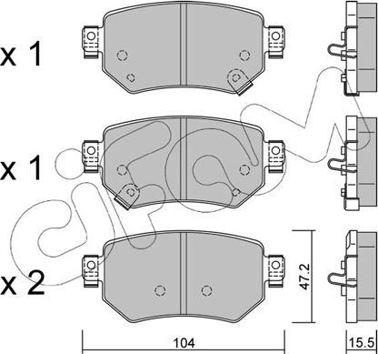 Cifam 822-1159-0 - Тормозные колодки, дисковые, комплект parts5.com