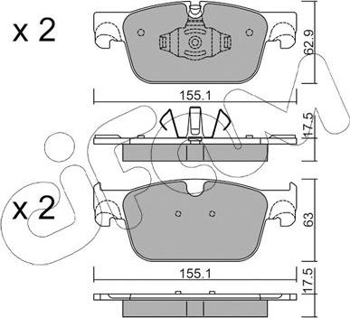 Cifam 822-1119-0 - Тормозные колодки, дисковые, комплект parts5.com