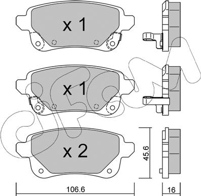 Cifam 822-1112-1 - Тормозные колодки, дисковые, комплект parts5.com