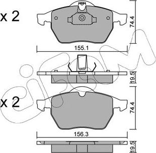 Cifam 822-118-0 - Тормозные колодки, дисковые, комплект parts5.com