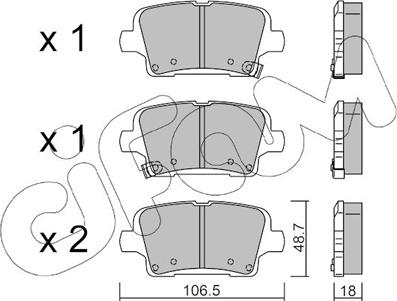 Cifam 822-1181-0 - Тормозные колодки, дисковые, комплект parts5.com