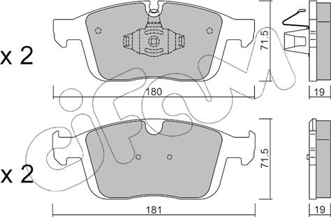 Cifam 822-1188-0 - Тормозные колодки, дисковые, комплект parts5.com