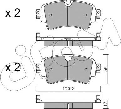 Cifam 822-1129-0 - Тормозные колодки, дисковые, комплект parts5.com