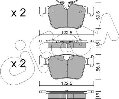 Cifam 822-1122-0 - Тормозные колодки, дисковые, комплект parts5.com