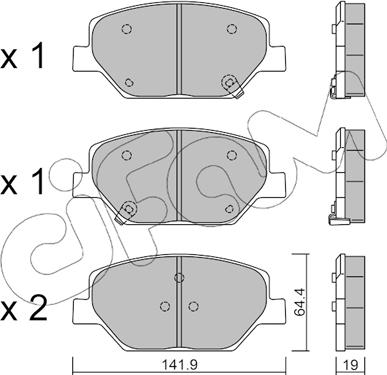 Cifam 822-1178-0 - Тормозные колодки, дисковые, комплект parts5.com