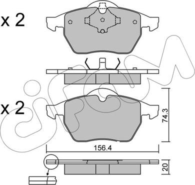 Cifam 822-181-2 - Тормозные колодки, дисковые, комплект parts5.com