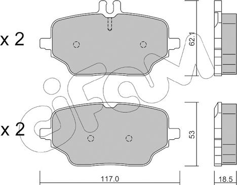 Cifam 822-1273-0 - Тормозные колодки, дисковые, комплект parts5.com